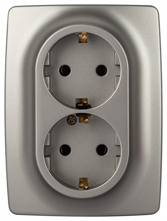 Фото Розетка двойная без заземления Эра Эра 12 12-2106-16 ER_B0065706 - интернет-магазин МегаТерем в Москве