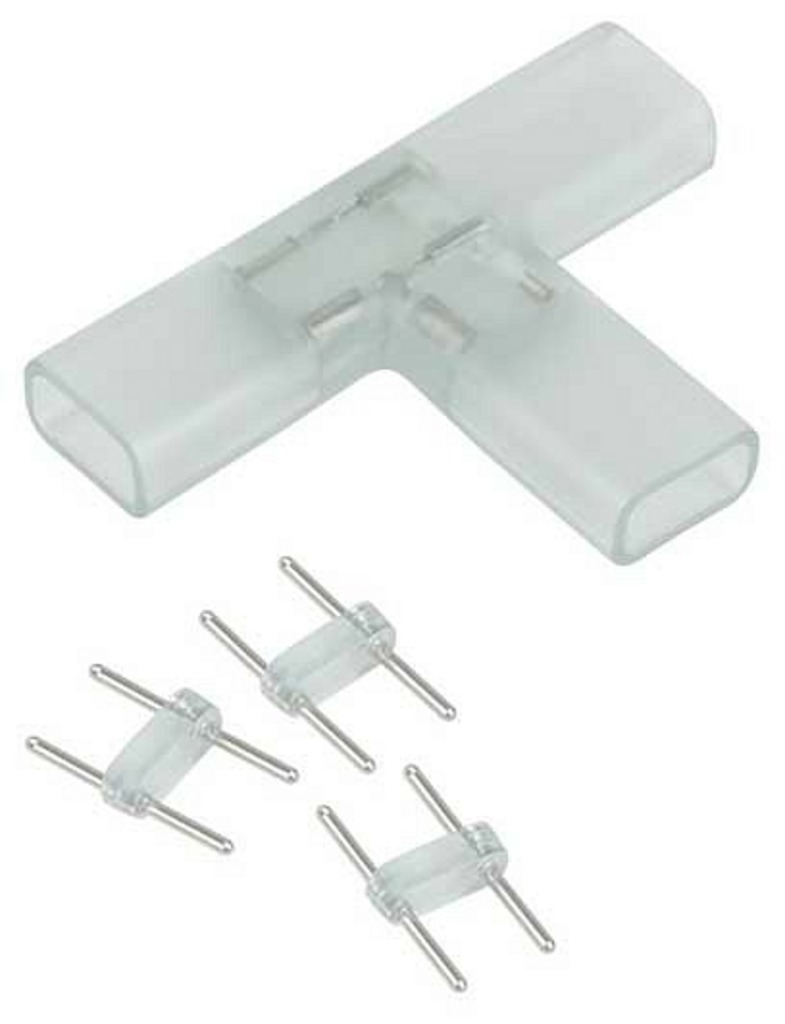 Фото Соединитель лент T-образный жесткий Elektrostandard  Переходник для ленты 220V 5050 ELK_a035329 - интернет-магазин МегаТерем в Москве