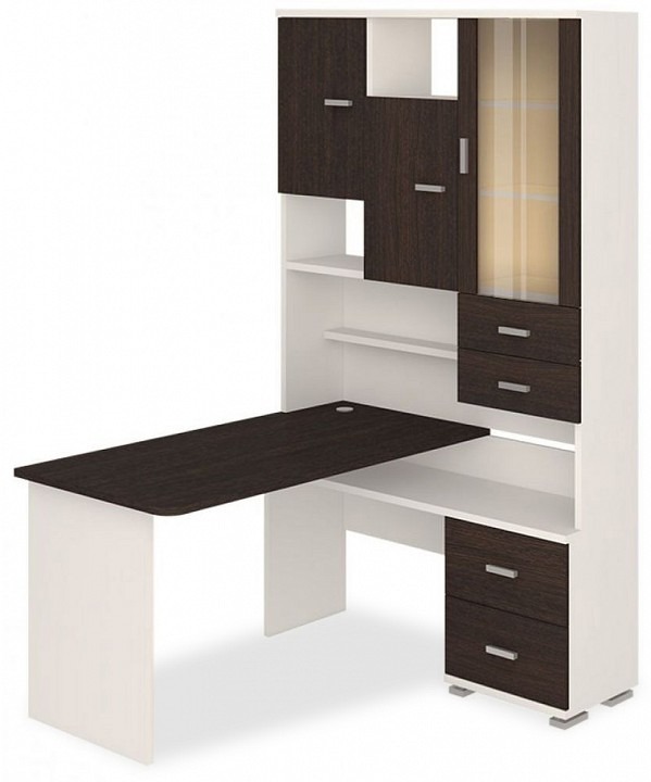 Фото Стол компьютерный Домино СР-620/140 MER_SR-620-140-BEVV-PRAV - интернет-магазин МегаТерем в Москве