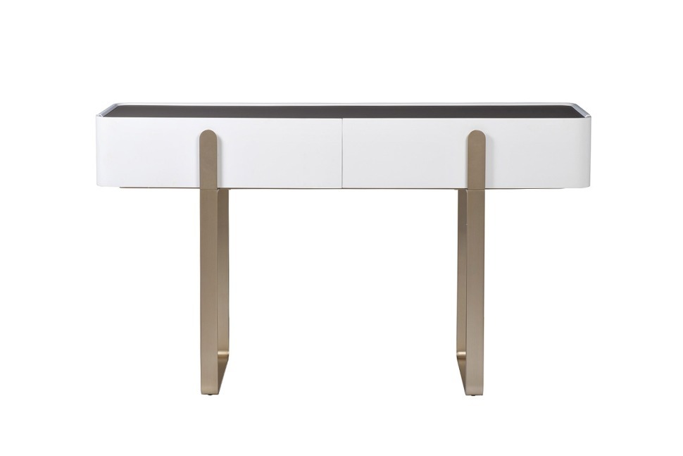 Фото Консоль светлая с металл. каркасом 140*40*82см (TT-00012679) - интернет-магазин МегаТерем в Москве