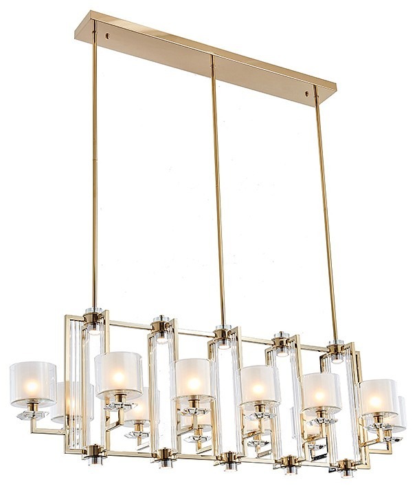 Фото Люстра на штанге Newport 4400 4408+4/S gold NWP_M0064727 - интернет-магазин МегаТерем в Москве