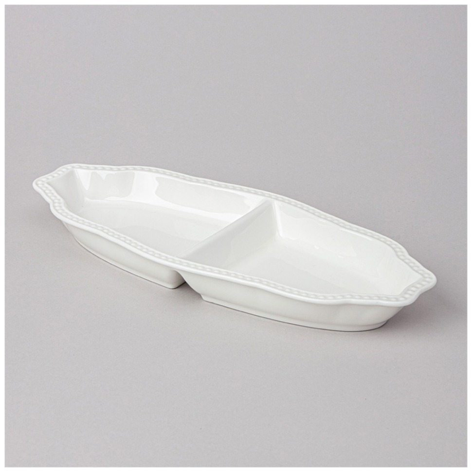 Фото Менажница lefard ribbon 2 секции 25,5*11*3 см (761-120)  - интернет-магазин МегаТерем в Москве