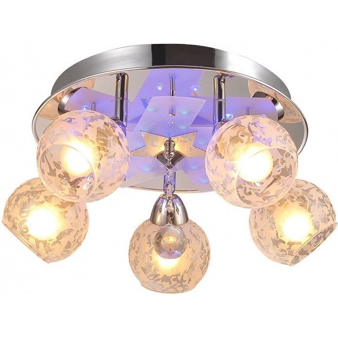 Фото Потолочная люстра IDLamp 200 200/5PF-Chrome - интернет-магазин МегаТерем в Москве