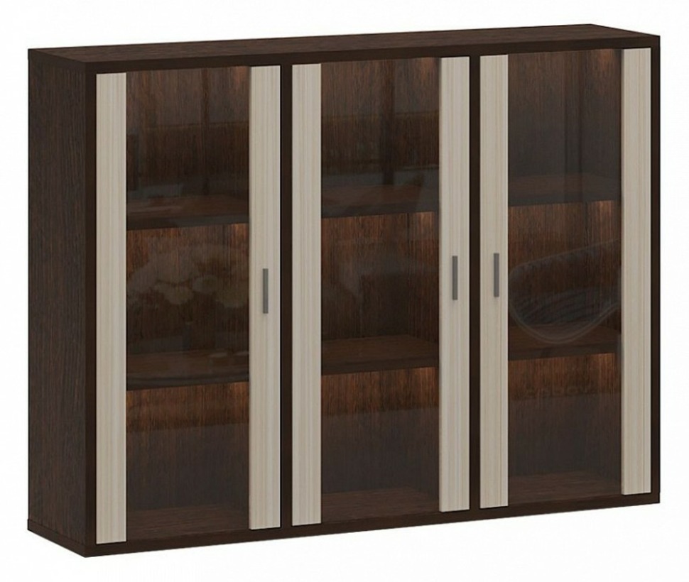 Фото Тумба-витрина Домино СУ(ш3в1)+3ФС MER_SUsh3v1-3FS-VK-venge-karamel - интернет-магазин МегаТерем в Москве