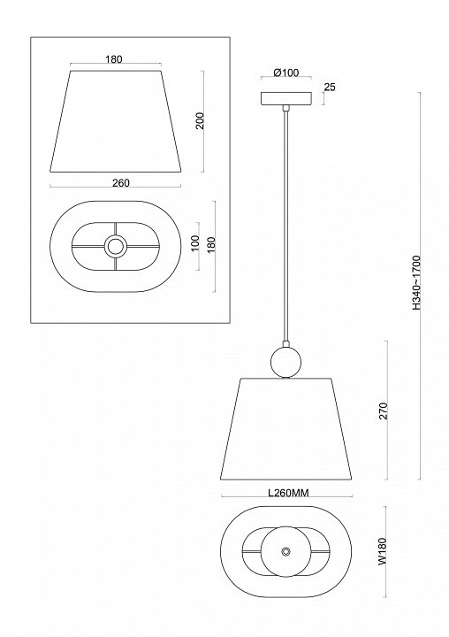 Фото Подвесной светильник Freya Soho FR2028PL-01N MY_FR2028PL-01N - интернет-магазин МегаТерем в Москве