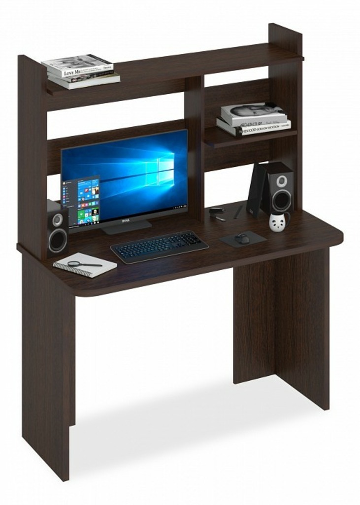 Фото Стол компьютерный Домино Lite СКЛ-Прям120Р+НКЛ-120 MER_SKL-Pryam120Rbez_tumby-NKL-120_V - интернет-магазин МегаТерем в Москве