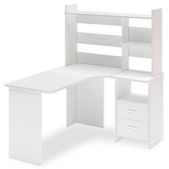 Фото Стол компьютерный Домино Lite СКЛ-Угл130+НКЛ-120 MER_SKL-Ugl130-NKL-120_BE_PRAV - интернет-магазин МегаТерем в Москве