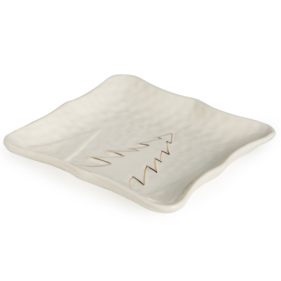 Фото Блюдо сервировочное новогоднее 15,7*14,4*2,3 см Lefard (146-2214) - интернет-магазин МегаТерем в Москве