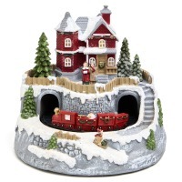 Музыкальная статуэтка "загородный домик" с led-подсветкой 19,5х19,5х17,5 см Lefard (146-2228)