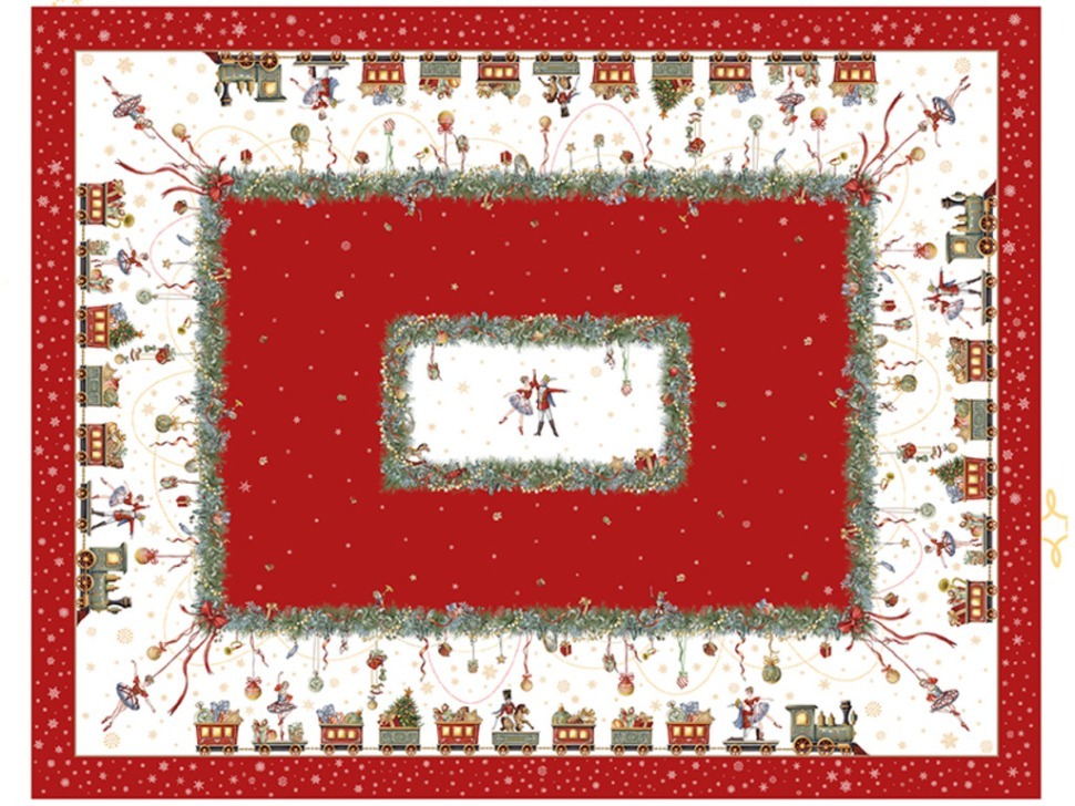 Фото Скатерть щелкунчик 140х180см ,красный, 100% хлопок,твил Lefard (850-762-2) - интернет-магазин МегаТерем в Москве