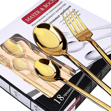 Фото Набор столовых приборов на 6 персон 18 предметов (40545) - интернет-магазин МегаТерем в Москве