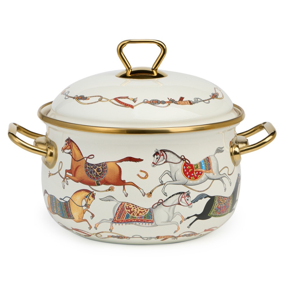 Фото Кастрюля lefard эмалированная с крышкой, серия passage, 2,8л, диа.18см подходит для индук.плит (950-652)  - интернет-магазин МегаТерем в Москве