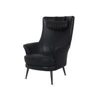 Кресло C0133-1D/#B76, кожа, металл, Black, ROOMERS FURNITURE