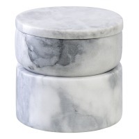 Шкатулка для украшений marm, D10,5 см, белый мрамор (75930)