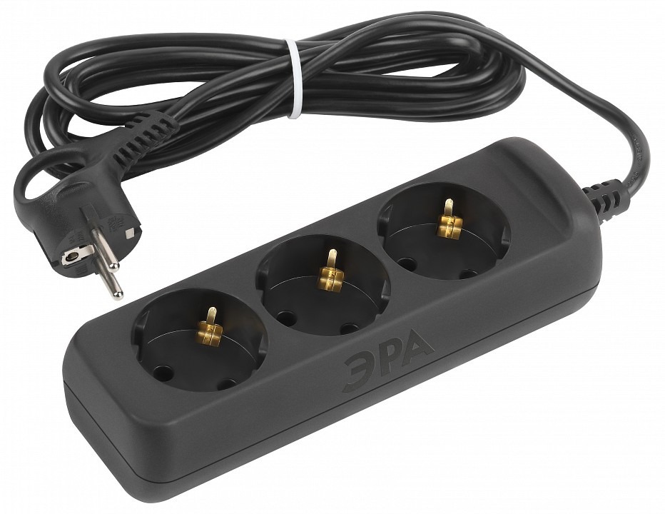 Фото Удлинитель Эра  UX-3e-3m-B ER_B0057722 - интернет-магазин МегаТерем в Москве