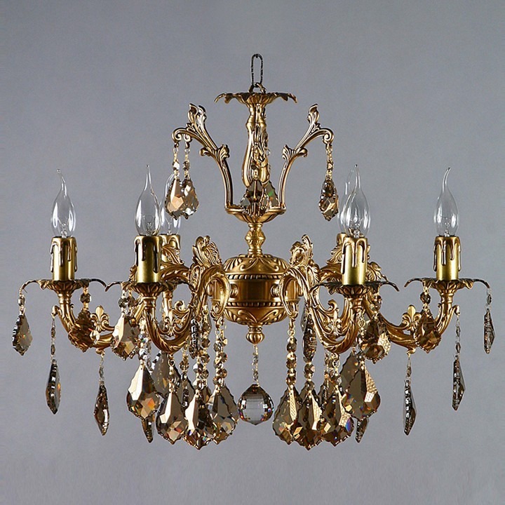 Фото Подвесная люстра Ambiente by Brizzi Granada 2118/6 AB Honey Leaf BA_2118_6_ab_honey_leaf - интернет-магазин МегаТерем в Москве