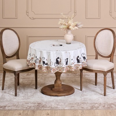 Скатерть круглая парижские ...