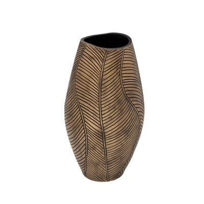 Кашпо коричневое с золотом d22*40см (TT-00011760)