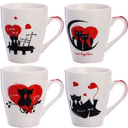 Фото Кружка 340 мл Черные Кошки LORAINE (31218) - интернет-магазин МегаТерем в Москве