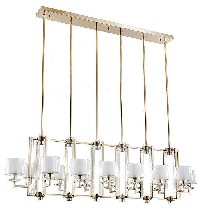 Фото Люстра на штанге Newport 4400 4408+6/S gold NWP_M0064728 - интернет-магазин МегаТерем в Москве