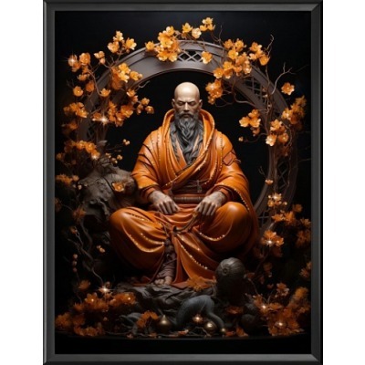 Картина Монах с кристаллами...