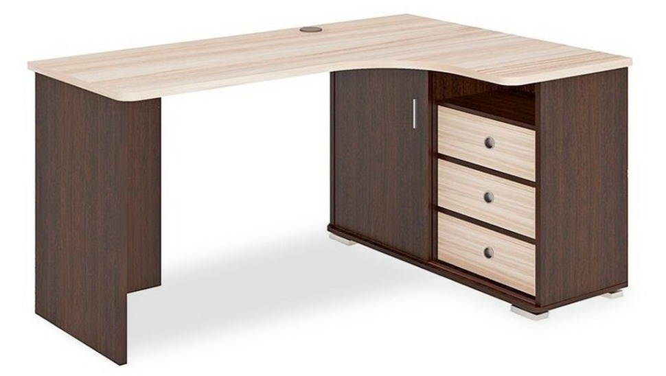 Фото Стол письменный Домино СР-165С MER_SR-165S-VKK-PRAV-NOVYJ - интернет-магазин МегаТерем в Москве