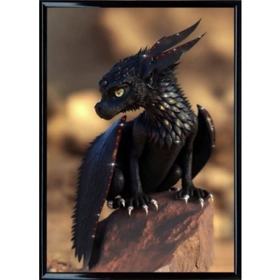 Картина Дракон Мини Черный ...