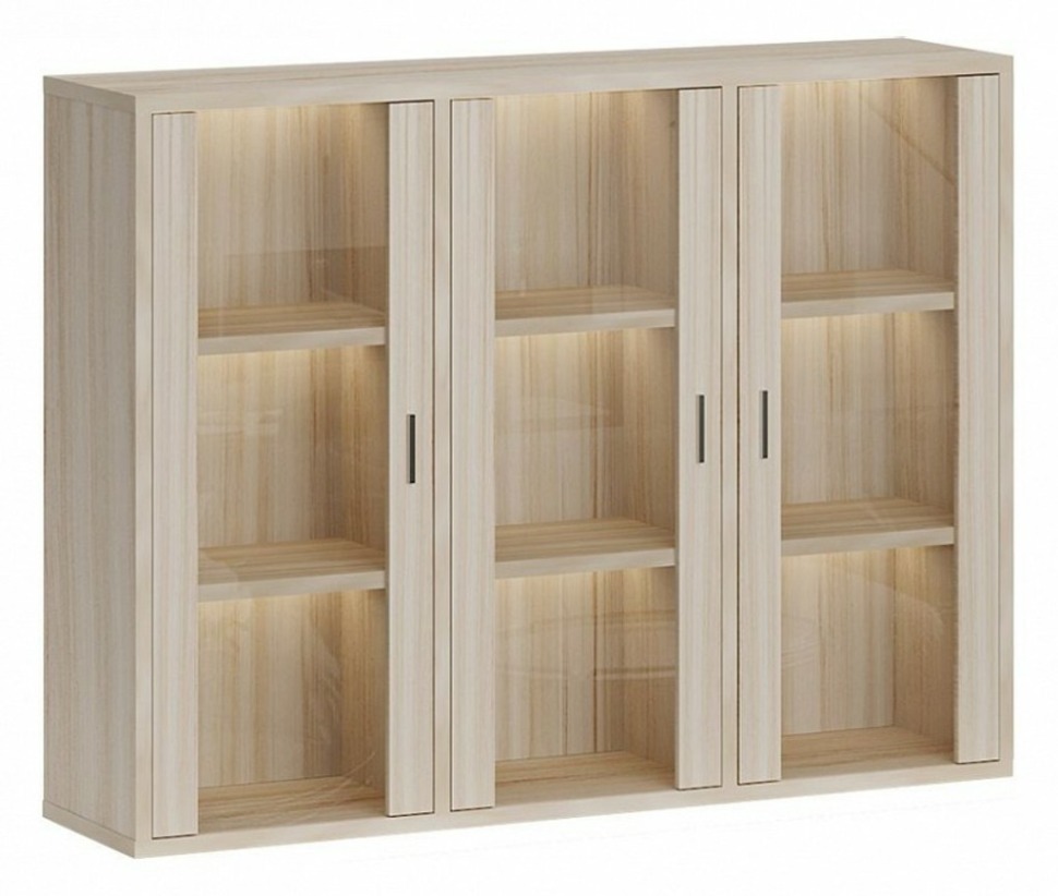 Фото Тумба-витрина Домино СУ(ш3в1)+3ФС MER_SUsh3v1-3FS-K-karamel - интернет-магазин МегаТерем в Москве