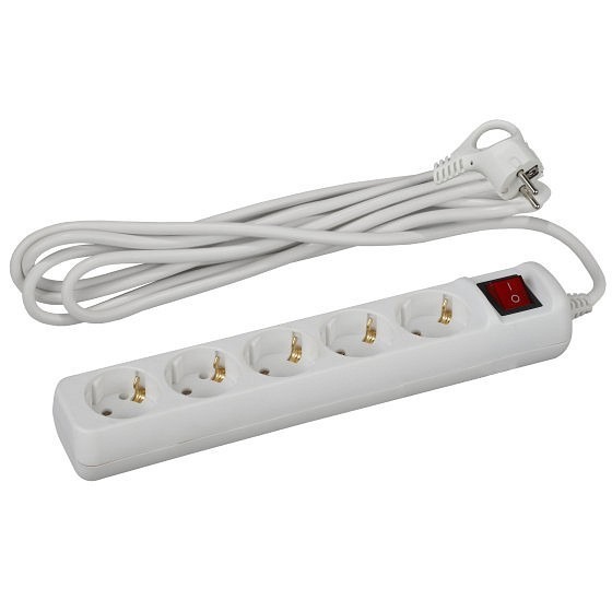 Фото Удлинитель с выключателем Эра UX-5es Б0035758 ER_B0035758 - интернет-магазин МегаТерем в Москве