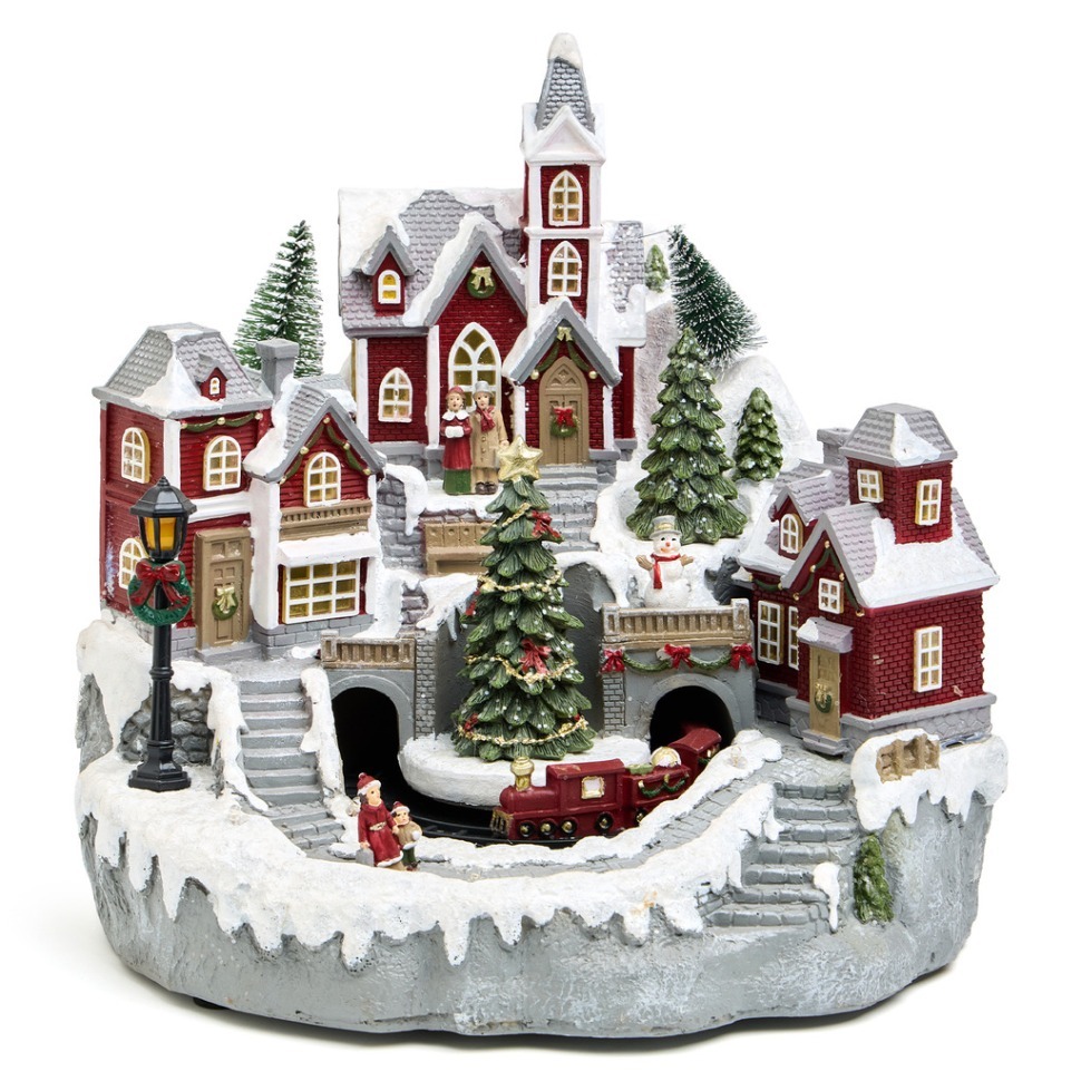 Фото Музыкальная статуэтка зимний городок 28х28,5х27 см Lefard (146-2229) - интернет-магазин МегаТерем в Москве