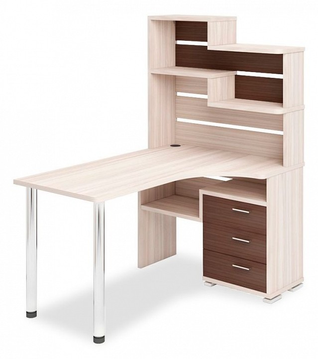 Фото Стол компьютерный Домино СР-132-150 КШ-Ч-ПРАВ MER_SR-132-150_KSH-CH-PRAV - интернет-магазин МегаТерем в Москве