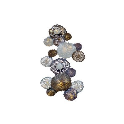 Настенный декор Цветы серо-голубые 134,6*71,1*8,3см (TT-00000738)