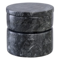 Шкатулка для украшений marm, D10,5 см, черный мрамор (75931)