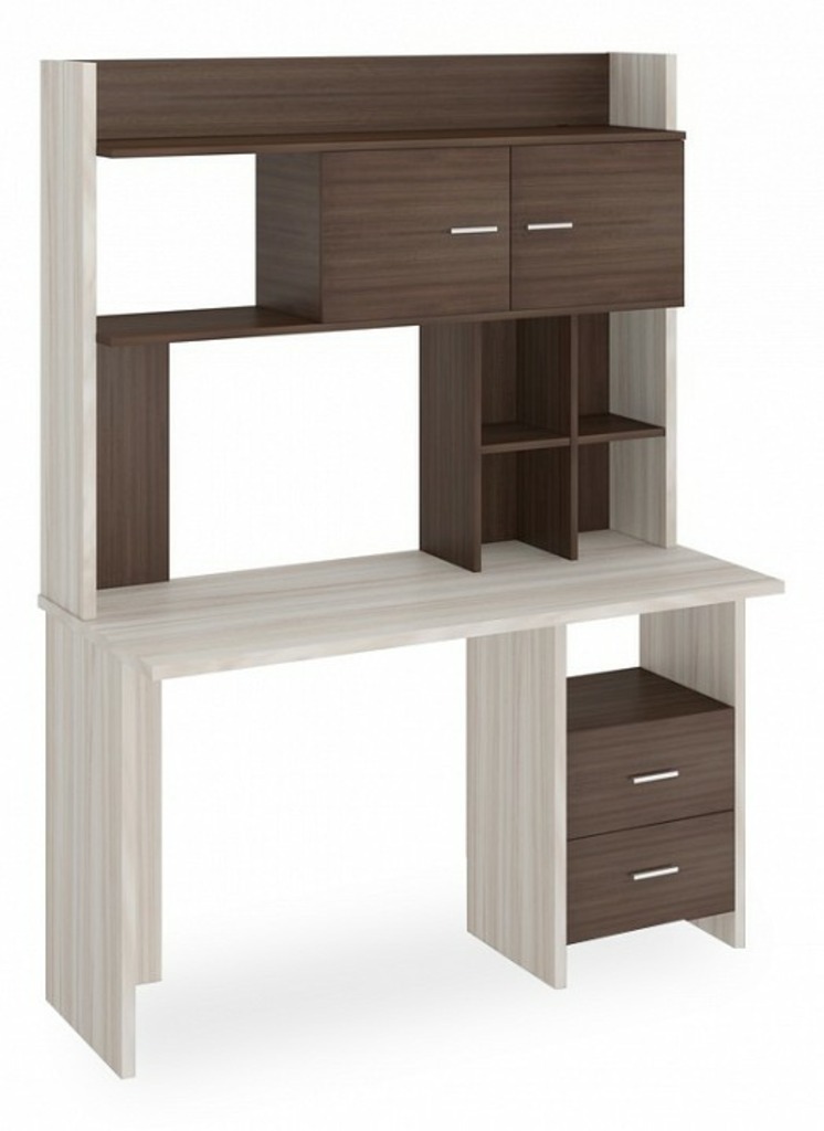 Фото Стол компьютерный Домино Lite СКЛ-Прям130+НКЛХ-130 КШ MER_SKL-Pryam130-NKLH-130_KSH - интернет-магазин МегаТерем в Москве