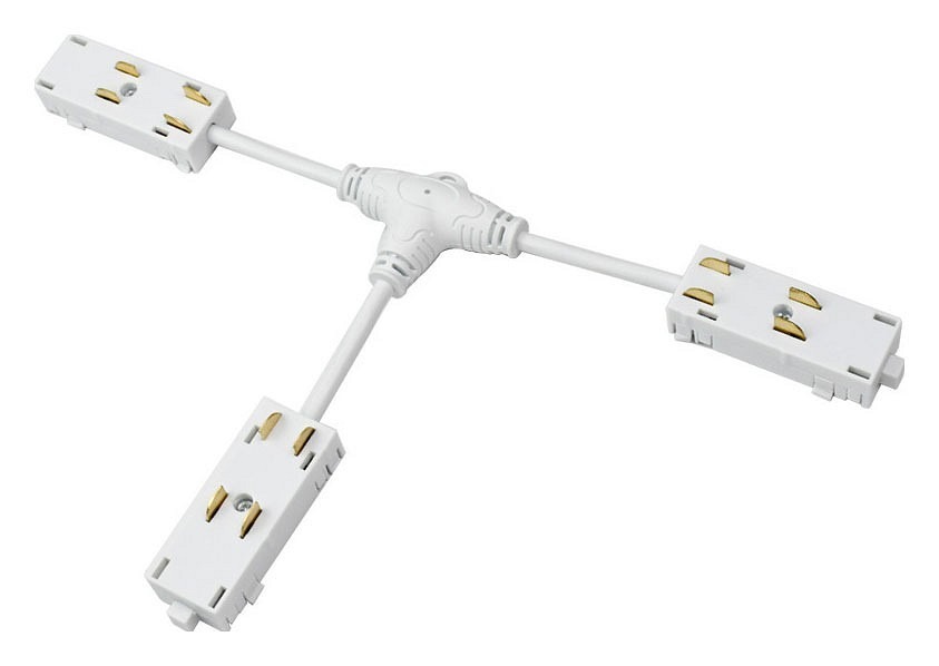 Фото Токопровод T-образный центральный Denkirs SMART UNI TR2115-WH DK_TR2115-WH - интернет-магазин МегаТерем в Москве