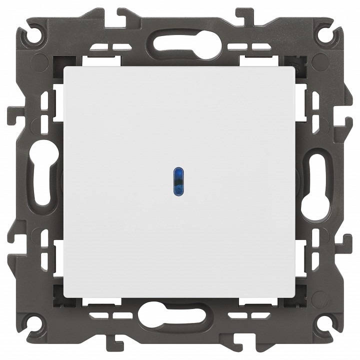 Фото Выключатель одноклавишный с подсветкой без рамки Эра Эра Elegance 14-1102-01М ER_B0065783 - интернет-магазин МегаТерем в Москве