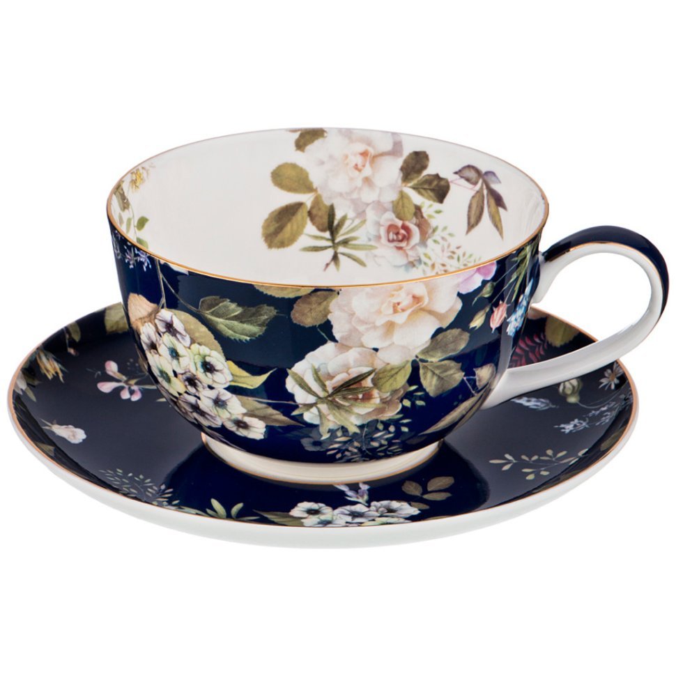 Фото Чайная пара lefard кобальт 300 мл (86-2352)  - интернет-магазин МегаТерем в Москве