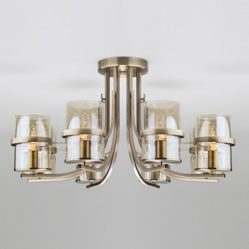 Фото Потолочная люстра Eurosvet Coppa 60085/8 античная бронза EV_a043712 - интернет-магазин МегаТерем в Москве