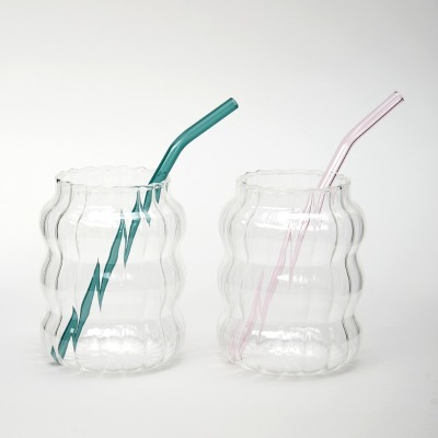 Набор стаканов из 2-х шт. со стекл. трубочками 600 мл Agness (887-291)