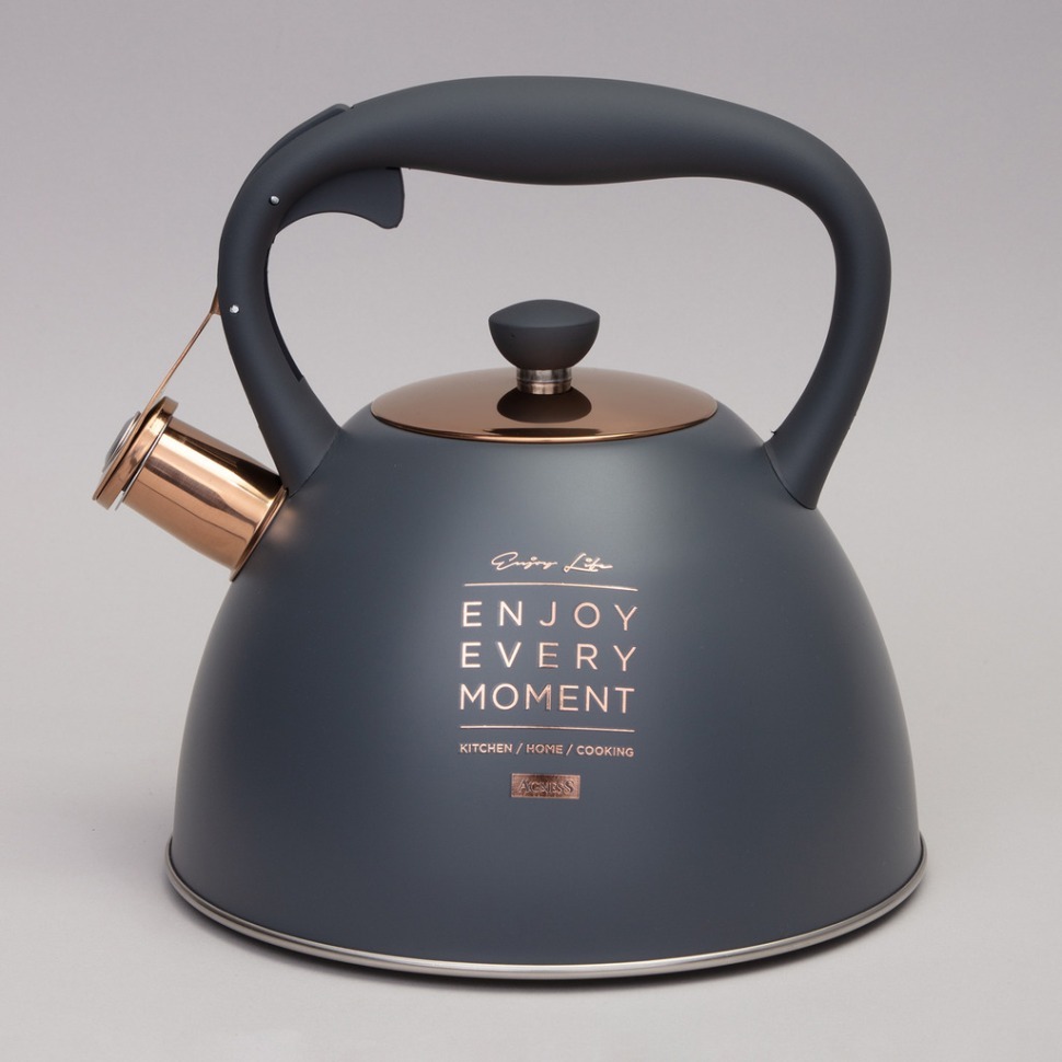 Фото Чайник agness со свистком, 3,0 л термоаккумулирующее дно, индукция (914-156)  - интернет-магазин МегаТерем в Москве