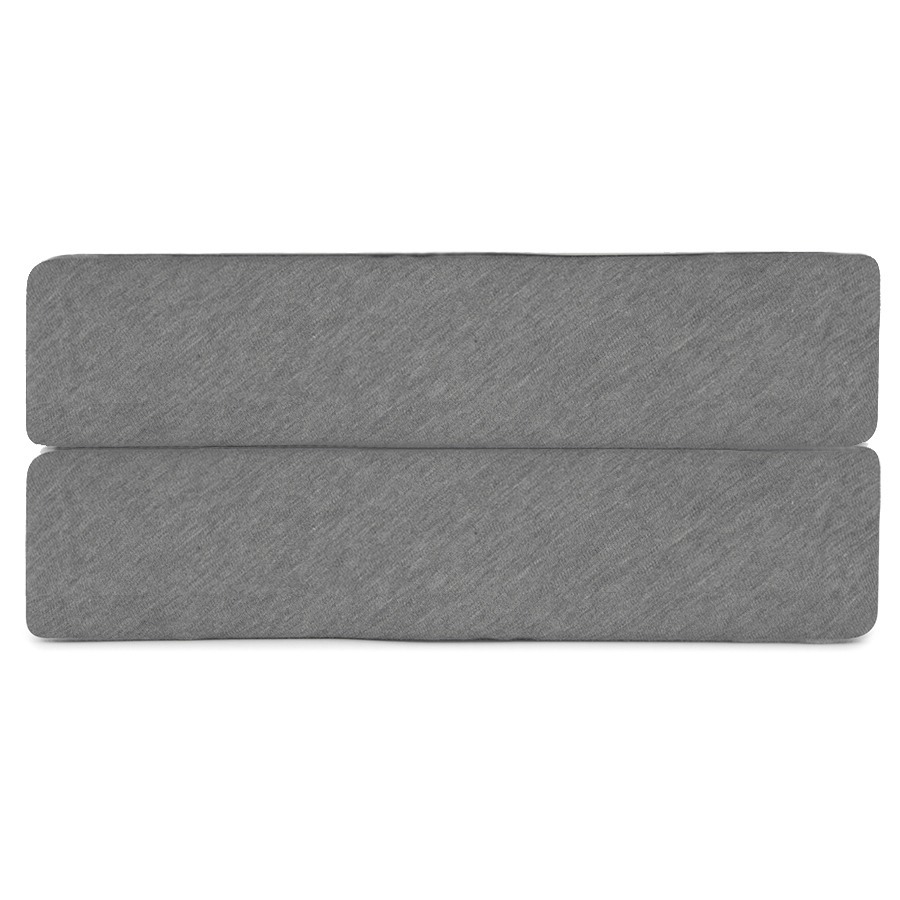 Фото Простыня на резинке из хлопкового трикотажа серого цвета из коллекции essential, 160х200х30 см (76110) - интернет-магазин МегаТерем в Москве