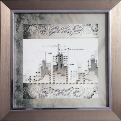 Картина Строители 3 с крист...