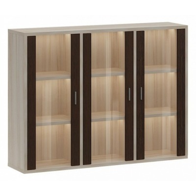 Тумба-витрина Домино СУ(ш3в1)+3ФС MER_SUsh3v1-3FS-KV-karamel-venge