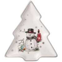 Тарелка в форме елки agness “с новым годом!" 23*20,2*2,2 см (358-2252) 