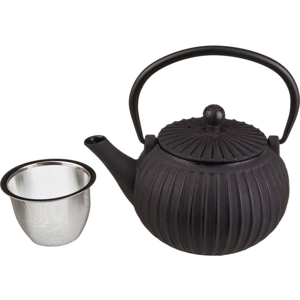 Фото Заварочный чайник чугунный с эмалированным покрытием внутри 500 мл. Ningbo Gourmet (734-034) - интернет-магазин МегаТерем в Москве