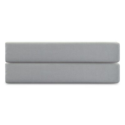 Простыня на резинке из премиального сатина оливкового цвета из коллекции essential,  180х200х30 см (79846)