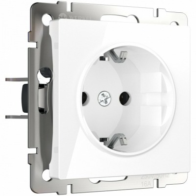 Розетка с заземлением, без рамки Werkel белый W1171001 WRK_a051127