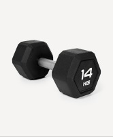 Гантель гексагональная Starfit DB-301PRO 14 кг, обрезиненная, черный (2115114)