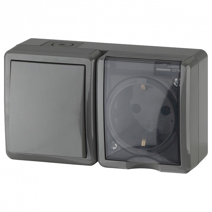 Фото Блок с розеткой и выключателем Эра Эра Эксперт 11-7401-03 ER_B0020734 - интернет-магазин МегаТерем в Москве