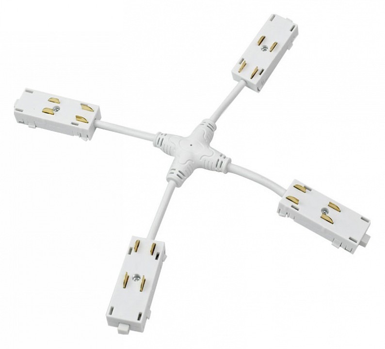 Фото Токопровод X-образный центральный Denkirs SMART UNI TR2116-WH DK_TR2116-WH - интернет-магазин МегаТерем в Москве